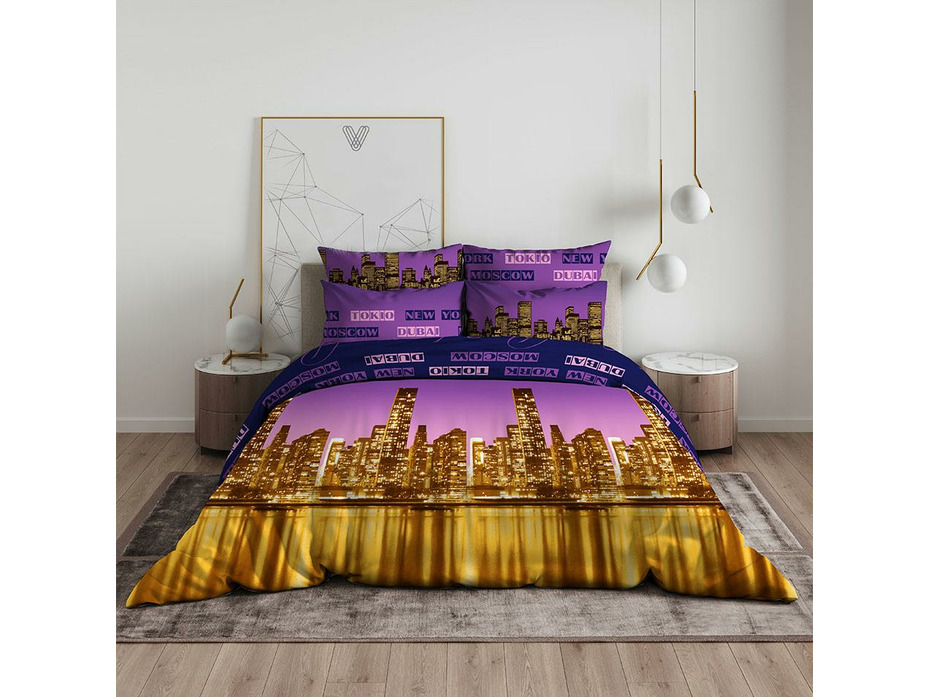 Постельное белье 3698 (20) Ночной город бязь Семейное / Василиса Постельное белье 3698 (20) Ночной город бязь Семейное / Василиса