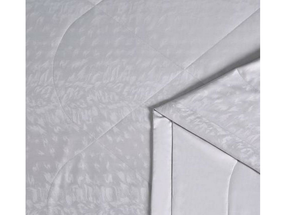 Постельное белье с одеялом 2217-OMP Светло-серый сатин жаккард Евро сп / Asabella