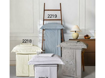 Постельное белье с одеялом 2217-OMP Светло-серый сатин жаккард Евро сп / Asabella