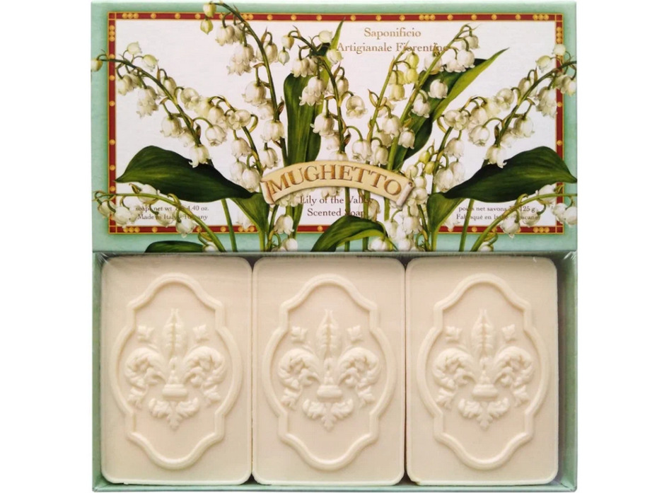 Мыло Lily of Valey с ароматом Ландыша, 125 гр (3 шт) / Saponificio Artigianale Fiorentino Мыло Lily of Valey с ароматом Ландыша, 125 гр (3 шт) / Saponificio Artigianale Fiorentino