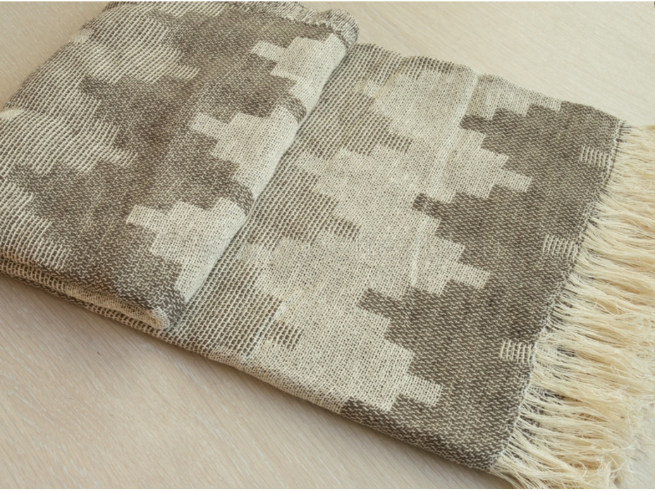 Плед Пифагор хлопковый 140*200 / Белорусский лен