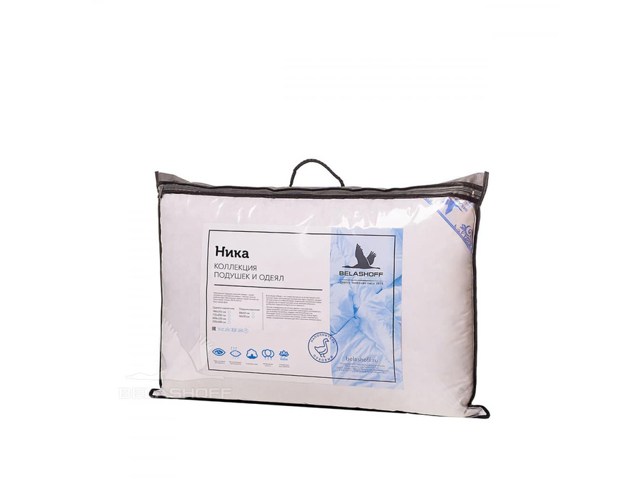 Подушка двухкамерная Ника гусиный пух, перо 50*68 / Belashoff