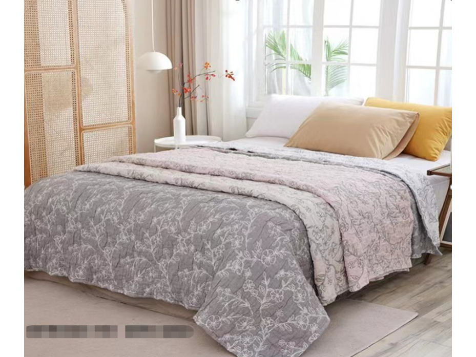 Покрывало 4608224 Цветочный контур хлопковое 150*200 / 7-я