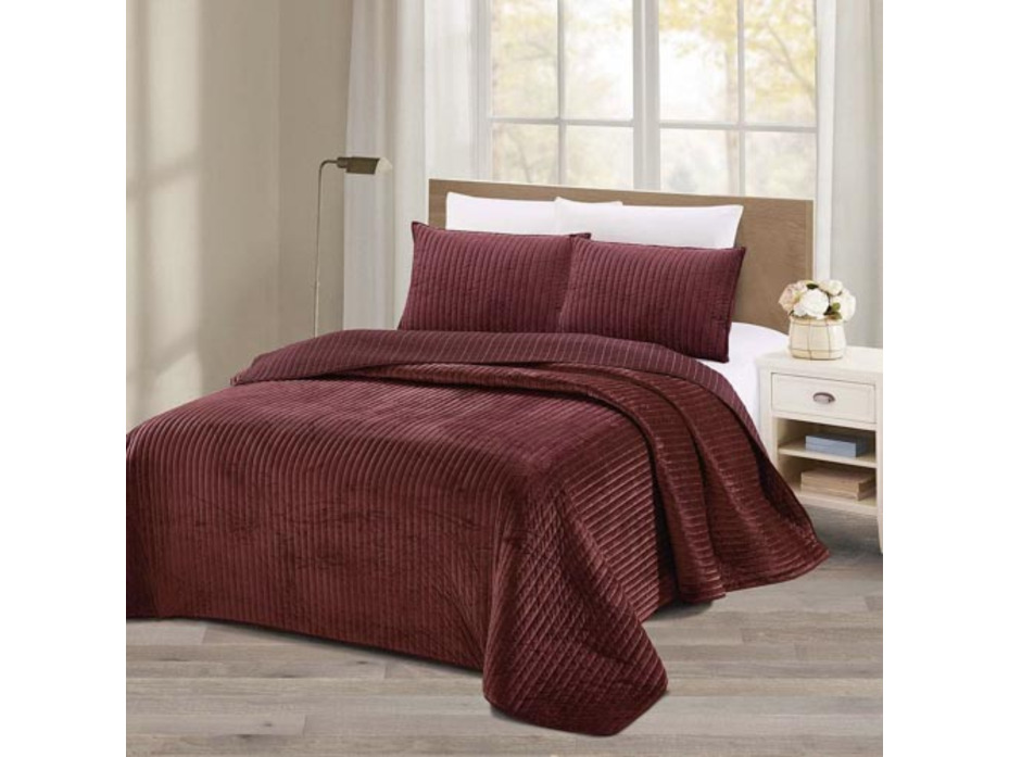 Покрывало с наволочками Вельмонт велюровое 230*250, 50*70 (2 шт) / Sofi de Marko