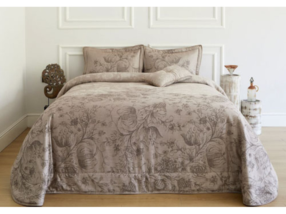 Покрывало с наволочками Helenia жаккардовое 260*270, 50*70 (2шт) / Softcotton