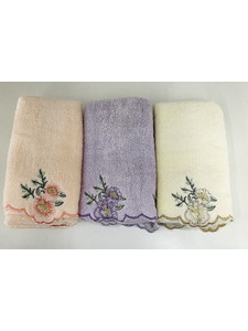 Полотенце 3004322 Цветы махровое 35*75 / 7-я