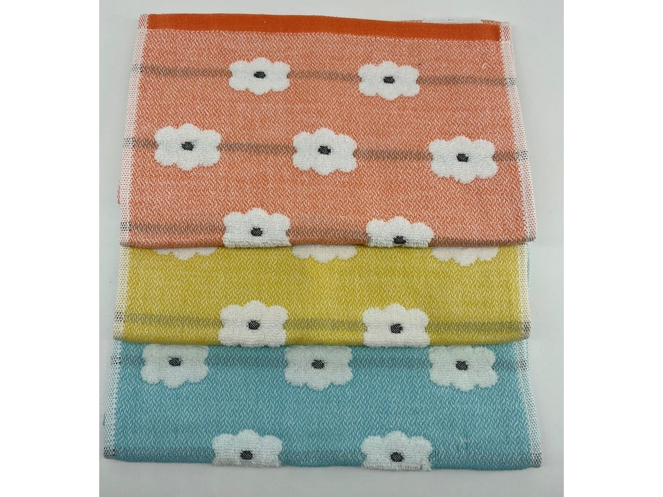 Полотенце 1502175 Цветочки махровое 25*50 / 7-я