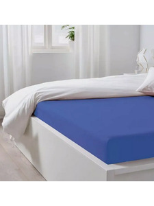 Простыня на резинке 10*20 Синий трикотажная 180*200 / Tia