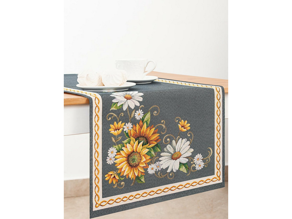 Дорожка 239907 Подсолнухи и ромашки гобелен 40*140 / Le Gobelin Дорожка 239907 Подсолнухи и ромашки гобелен 40*140 / Le Gobelin