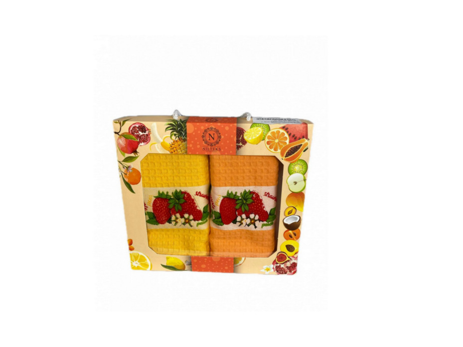 Набор полотенец HM 754 V18 Клубника махровые 40*60 (2шт) / Karven