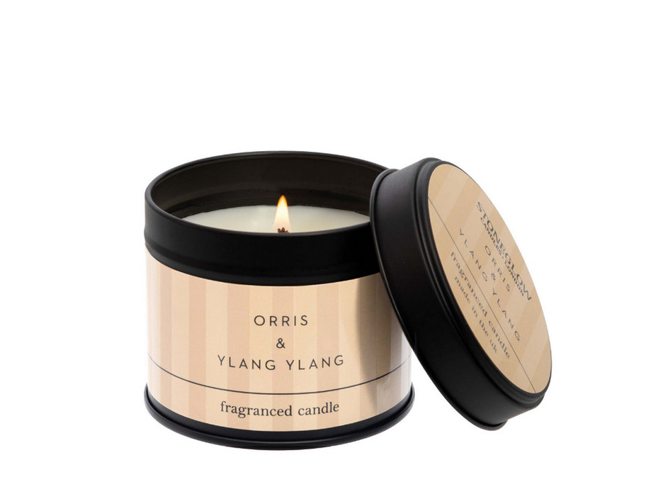 Оррис и Иланг-иланг / Свеча в жестяной банке 135 гр / StoneGlow