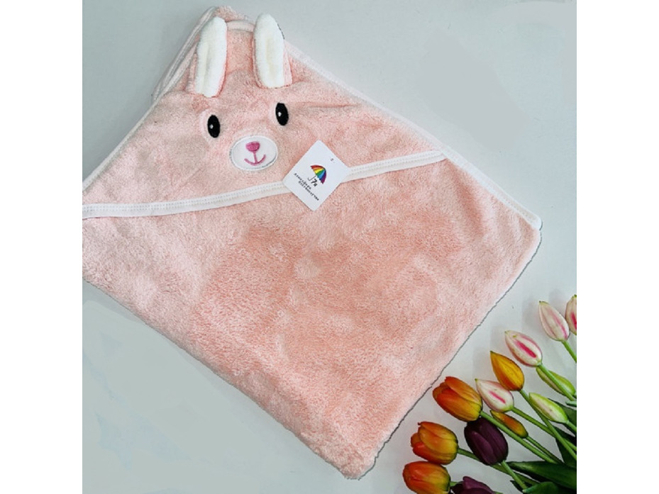 Полотенце детское с капюшоном 1812510 Зверята микрофибра 85*85 / 7-я Полотенце детское с капюшоном 1812510 Зверята микрофибра 85*85 / 7-я