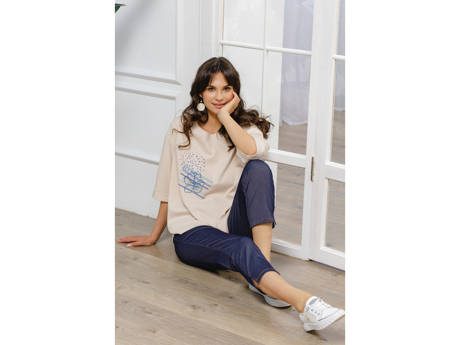 Костюм женский, футболка и капри 1633/ 572 / Дюма