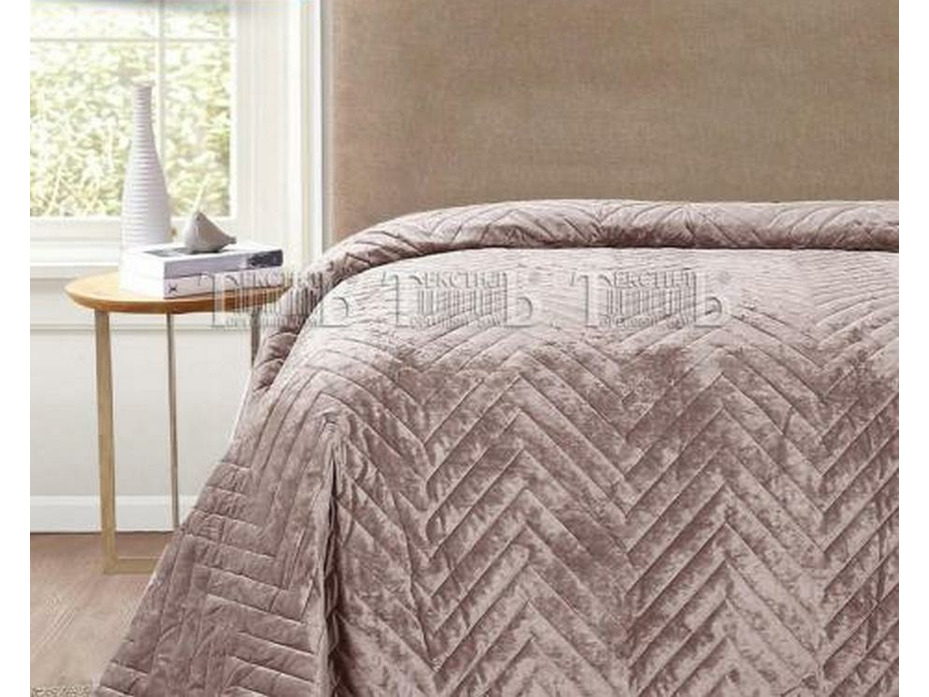 Покрывало Romance XH VB4 велюровое стеганое 240*260 / ТД Текстиль