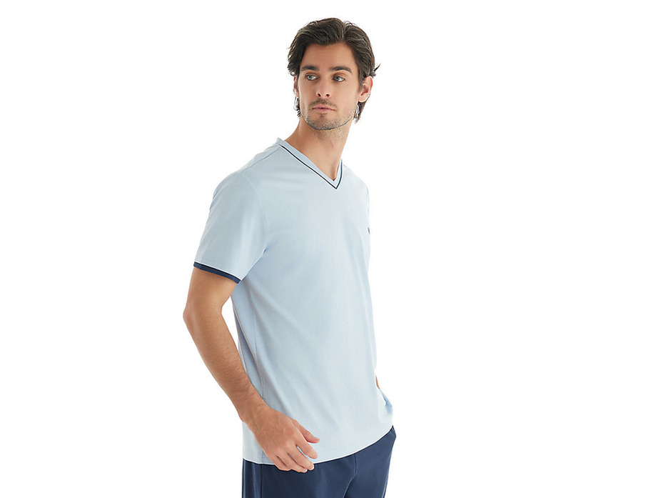 Пижама мужская, футболка и шорты BS40713 Coral Reef / BlackSpade