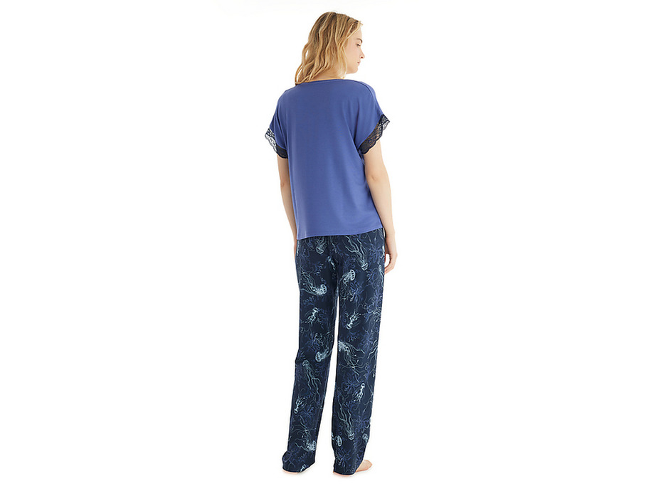 Пижама женская BS60538, футболка и брюки Pearl / BlackSpade