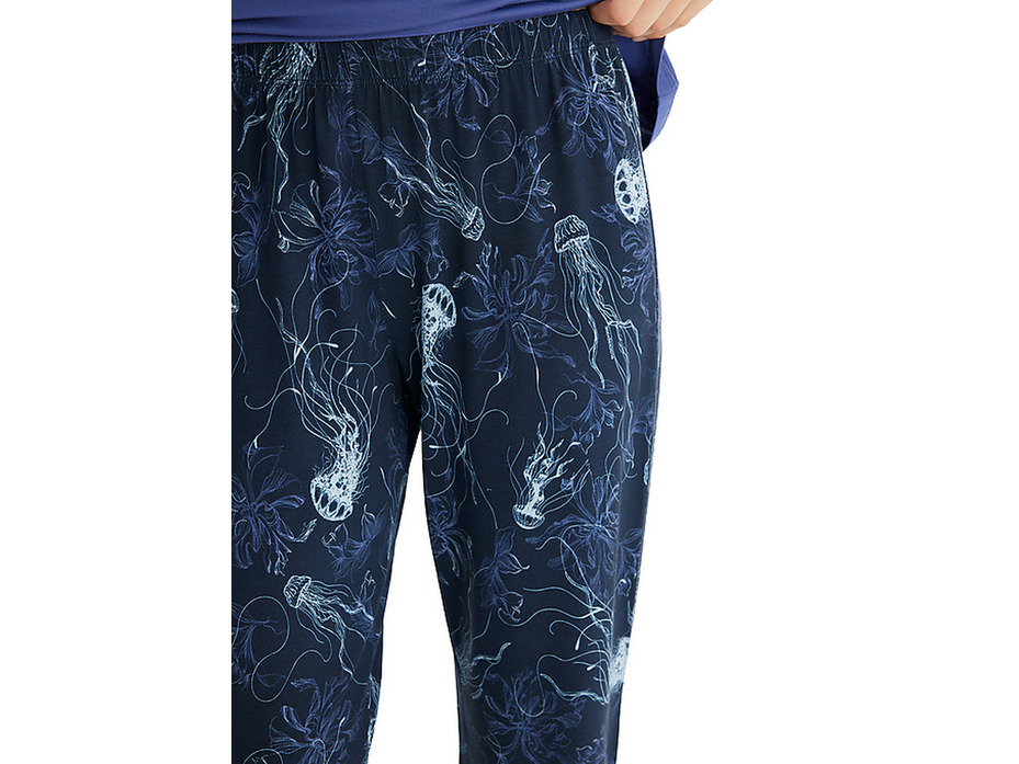 Пижама женская BS60538, футболка и брюки Pearl / BlackSpade