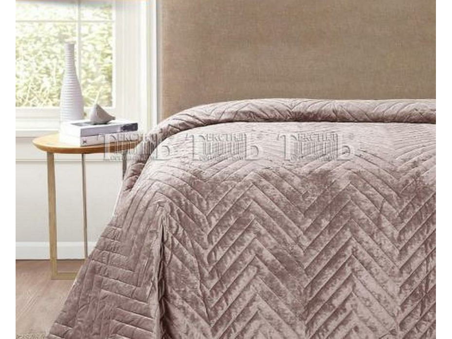 Покрывало Romance XH VB4 велюровое стеганое 160*220 / ТД Текстиль