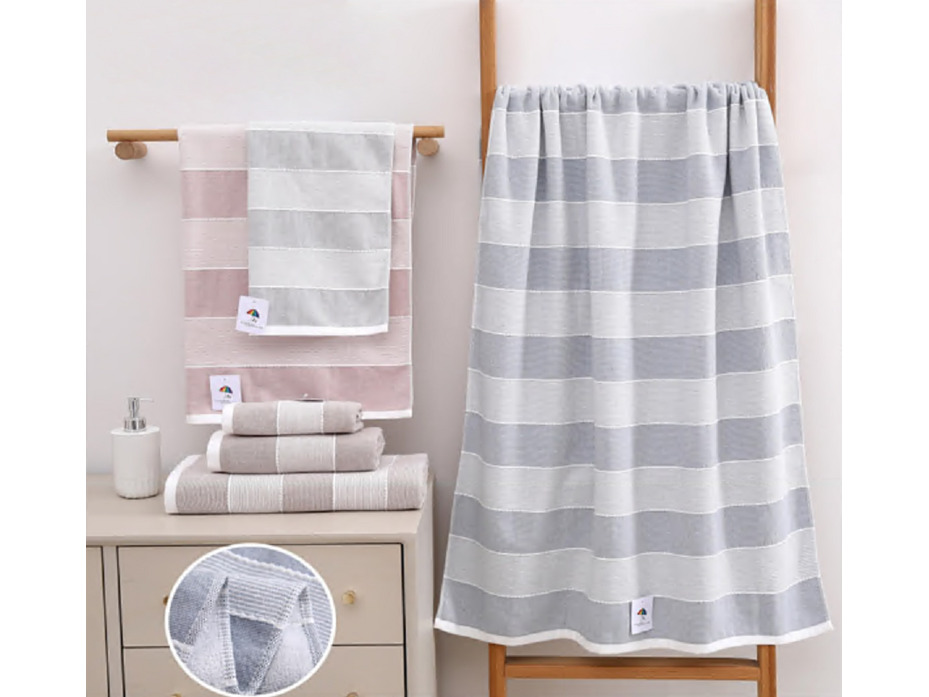 Полотенце 1506397 Полоски махровое 70*140 / 7-я