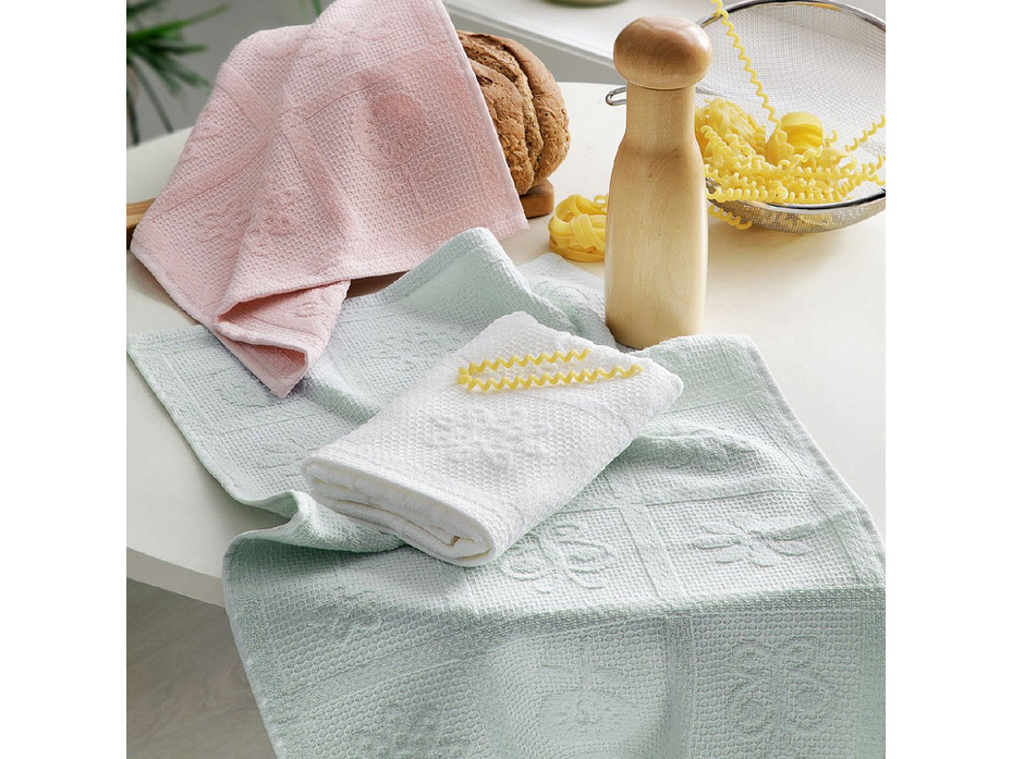 Набор полотенец Mix jakarli вафельно-махровые (40*60, 3 шт) / Tivolyo Home