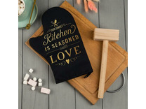 Набор кухонный 5468328 Kitchen (варежка-прихватка, молоток деревянный) / Доляна Набор кухонный 5468328 Kitchen (варежка-прихватка, молоток деревянный) / Доляна