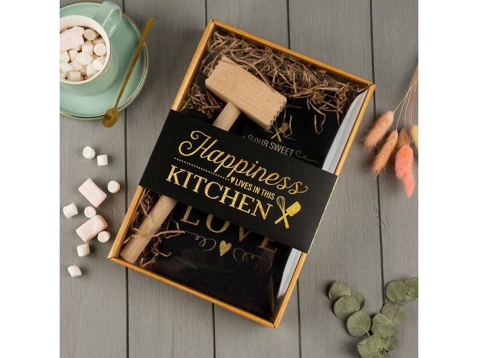 Набор кухонный 5468328 Kitchen (варежка-прихватка, молоток деревянный) / Доляна Набор кухонный 5468328 Kitchen (варежка-прихватка, молоток деревянный) / Доляна