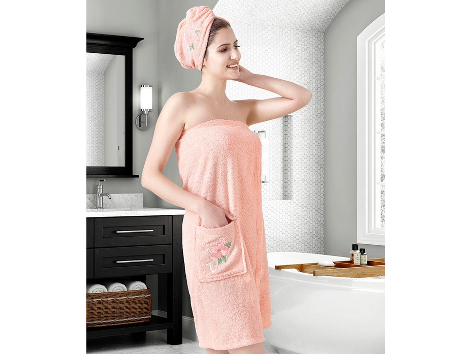 Набор для сауны женский Arven (килт, чалма) махровый / Karna Home Textile