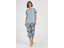 Пижама женская 407039 0945 Незабудки, футболка и капри / Vienetta