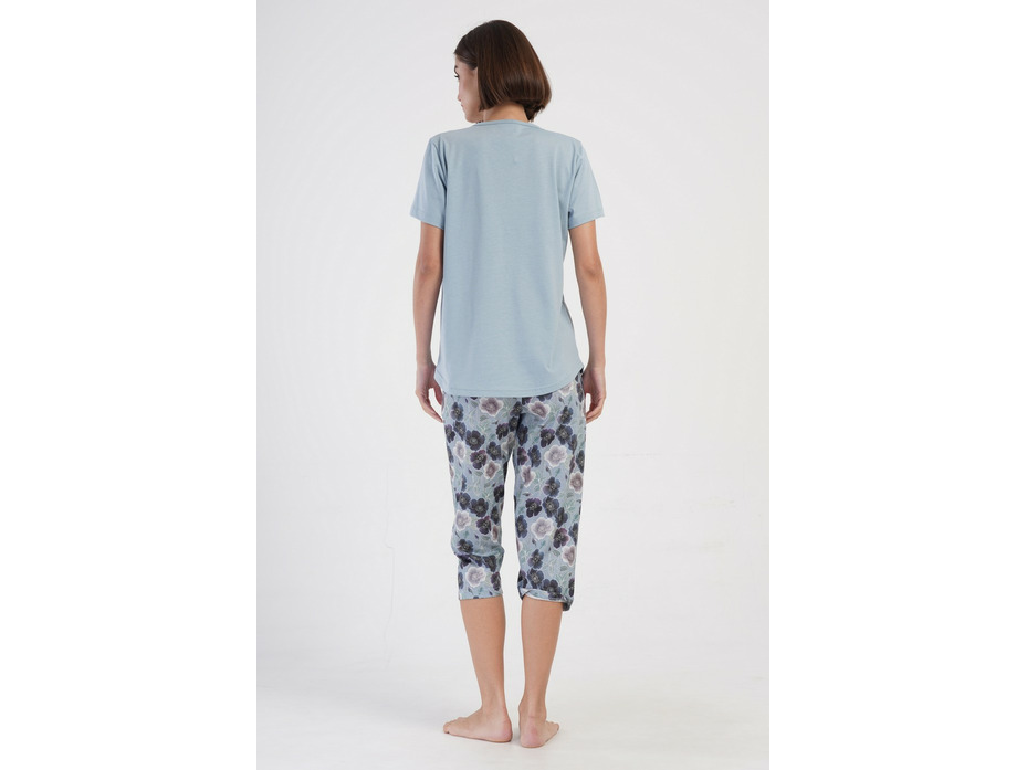 Пижама женская 407039 0945 Незабудки, футболка и капри / Vienetta