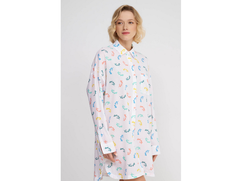 Халат-рубашка YI30008 Weekend kickoff Буквы / DKNY