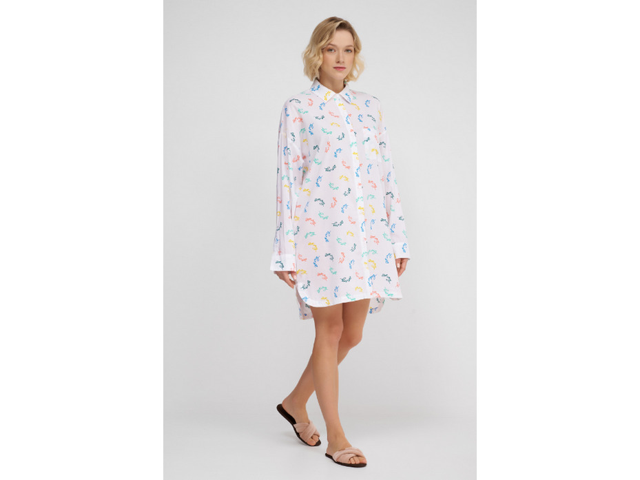 Халат-рубашка YI30008 Weekend kickoff Буквы / DKNY