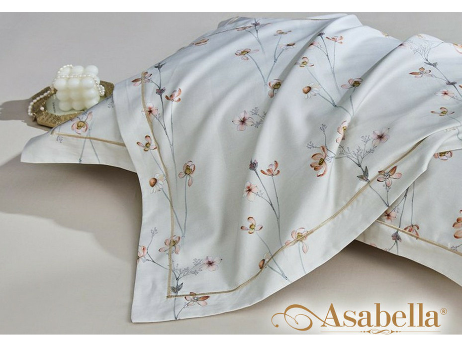 Постельное белье с одеялом 2119-ОМР сатин премиум Евро сп / Asabella
