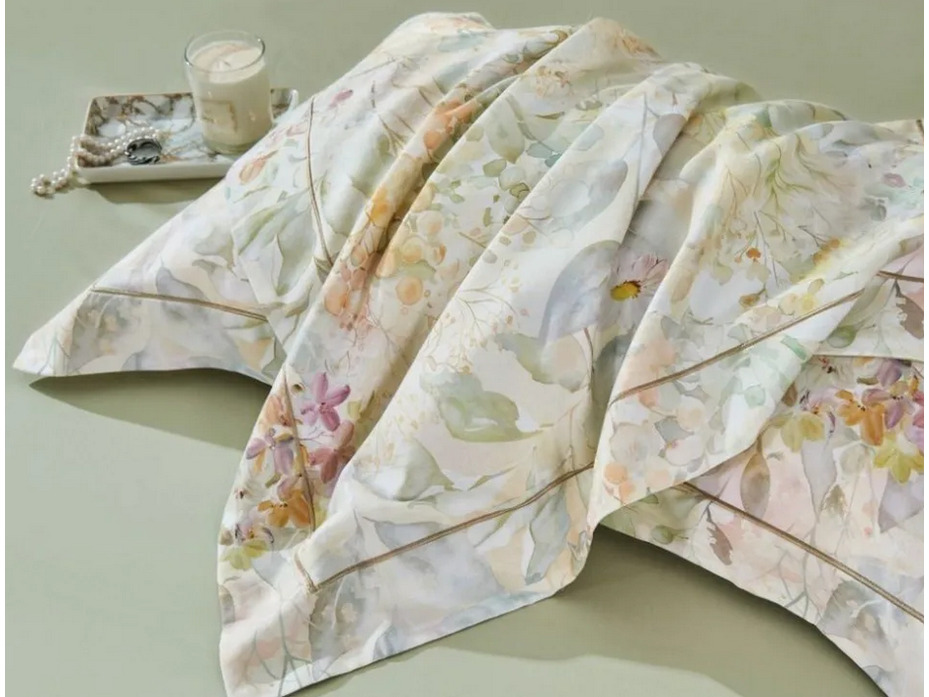 Постельное белье с одеялом 2220-ОМР фланель Евро сп / Asabella