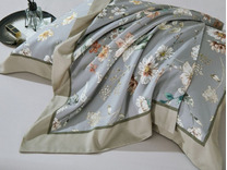 Постельное белье с одеялом 2222-ОМР фланель Евро сп / Asabella Постельное белье с одеялом 2222-ОМР фланель Евро сп / Asabella