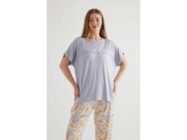 Пижама женская, футболка и капри 50489 Blue Paisley / Hays