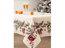 Скатерть Зимний пир в скворечнике 04526 гобелен 160*250 / Le Gobelin Скатерть Зимний пир в скворечнике 04526 гобелен 160*250 / Le Gobelin