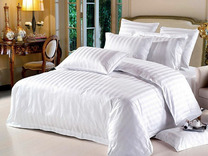 Постельное белье Белый 1 см полоса сатин страйп Евро сп / Tia Постельное белье Белый 1 см полоса сатин страйп Евро сп / Tia