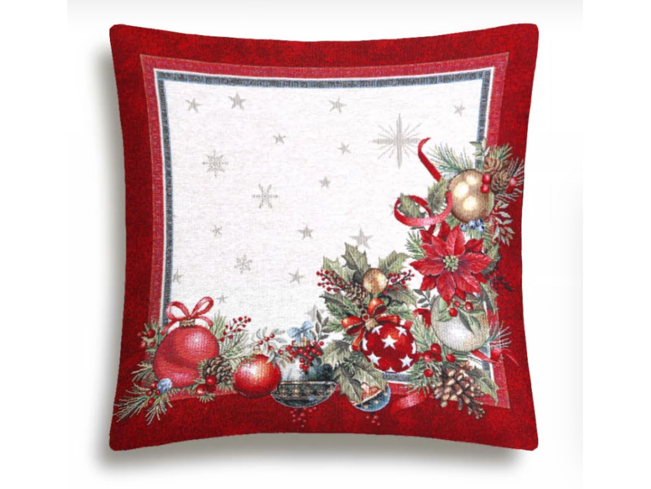 Наволочка декоративная 2517803 Шары красный гобелен 45*45 / Le Gobelin