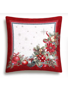 Наволочка декоративная 2517803 Шары красный гобелен 45*45 / Le Gobelin