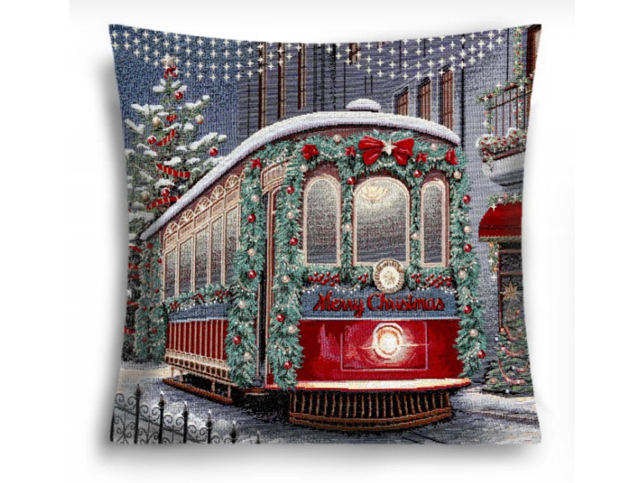 Наволочка декоративная 2518867 Трамвай гобелен 45*45 / Le Gobelin