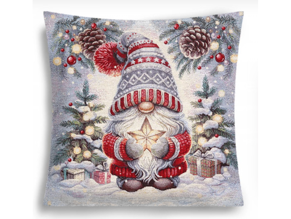 Наволочка декоративная 2517854 Гном со звездой гобелен 45*45 / Le Gobelin