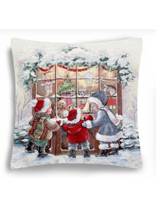 Наволочка декоративная 2517856 Зима Магазин игрушек гобелен 45*45 / Le Gobelin