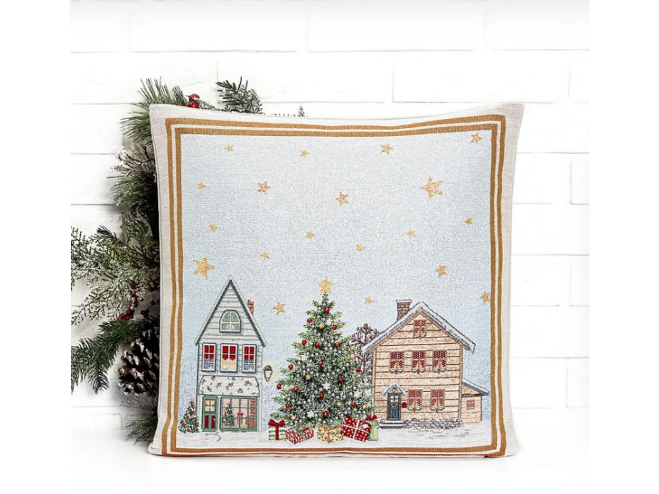 Наволочка декоративная 03636 Зимний Стокгольм гобелен 45*45 / Le Gobelin
