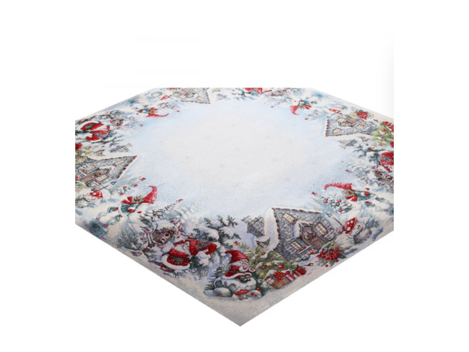 Наперон 2517818 Гномы серебро гобелен 100*100 / Le Gobelin