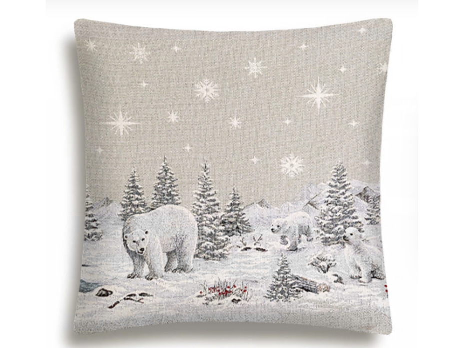 Наволочка декоративная 2415229 Арктика-2 серебро НГ гобелен 45*45 / Le Gobelin