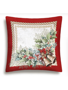 Наволочка декоративная 2518795 Колокольчики красный гобелен 45*45 / Le Gobelin