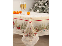 Скатерть 04374 Дед Мороз в волшебном лесу гобелен 140*140 / Le Gobelin