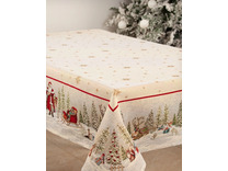 Скатерть 04374 Дед Мороз в волшебном лесу гобелен 140*140 / Le Gobelin