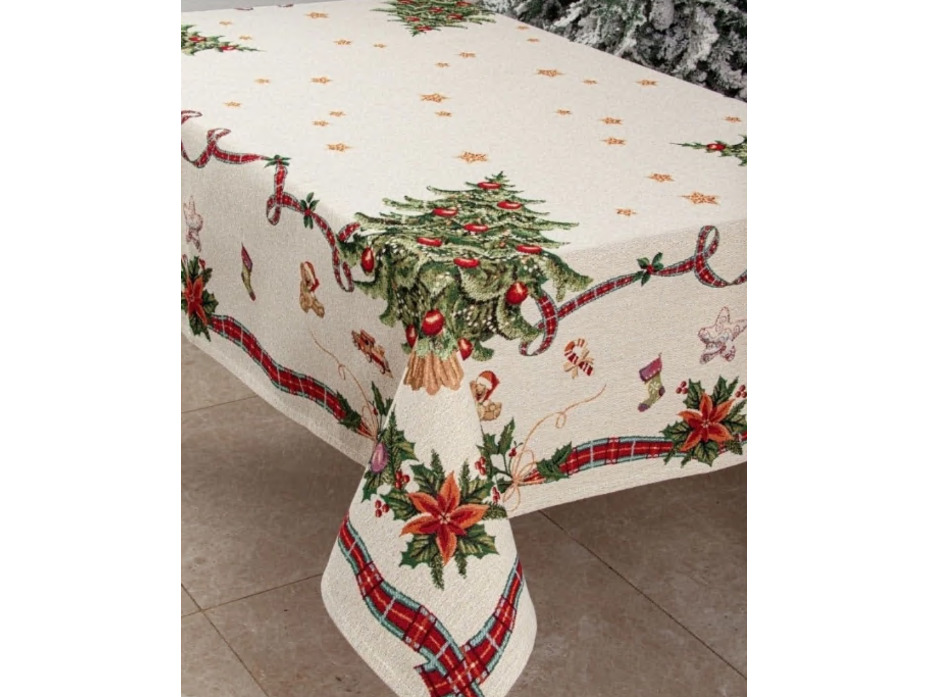 Скатерть 01479 Елочка уголки гобелен 140*300 / Le Gobelin
