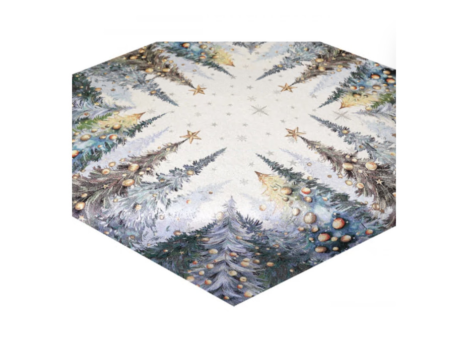 Наперон 2517815 Ели Тиволи серебро гобелен 100*100 / Le Gobelin